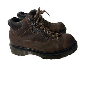 Vtg Dr. Martens England Chunky Shoes Mens 6 Brown Leather AW004 Y2K Grunge Fair